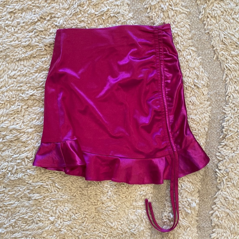 Hot Pink Stretch Mini Skirt